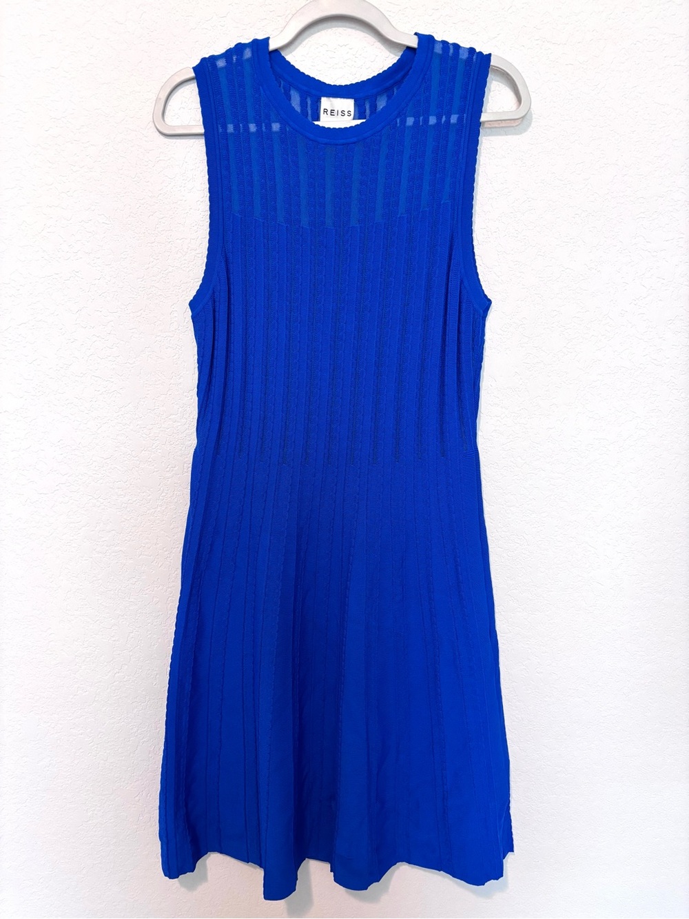 Reiss Kama Royal Blue Sleeveless Fit & Flare Dress Women’s 10 Cocktail Feminine